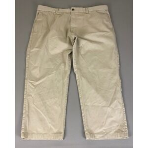 Amazon Essentials Pants Men's Size 46x28 Khaki Beige Straight Leg Casual